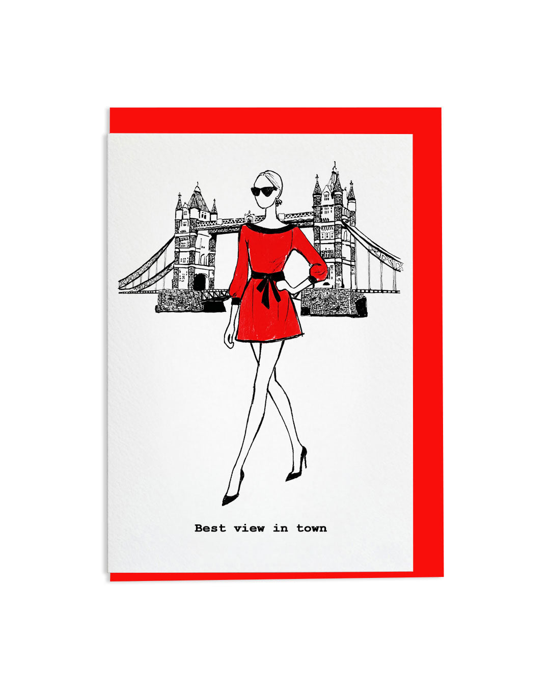 "Best View In Town" A6 Greetings Card