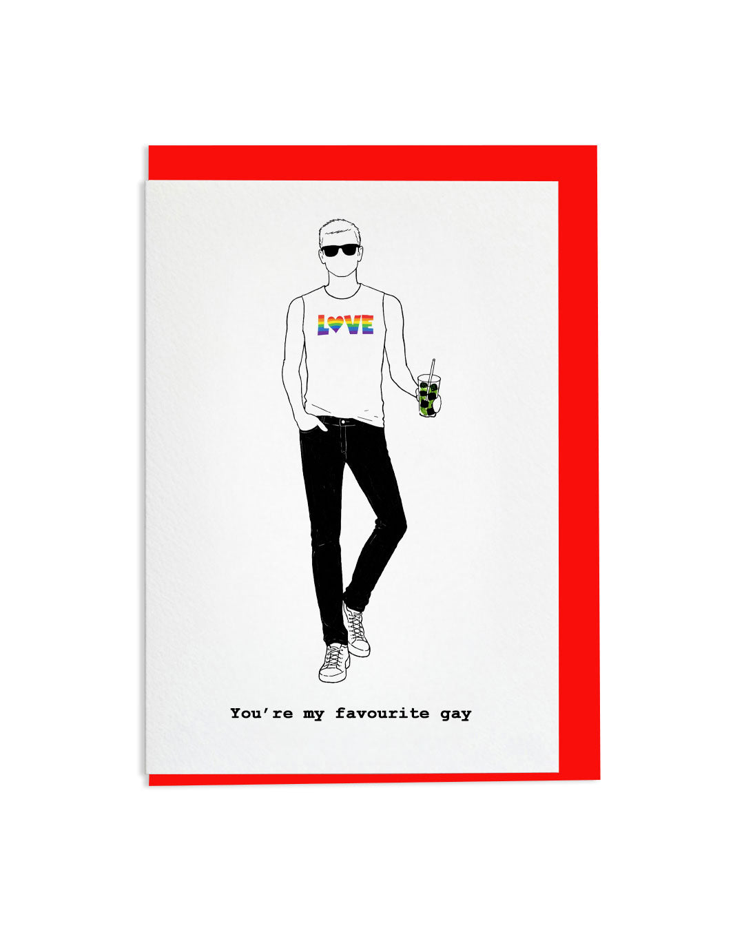 "You're My Favourite Gay (Man)" A6 Greetings Card