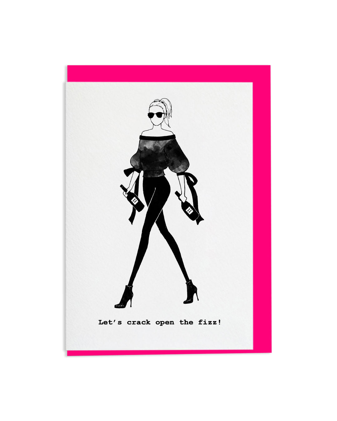 "Crack Open The Fizz" A6 Greetings Card