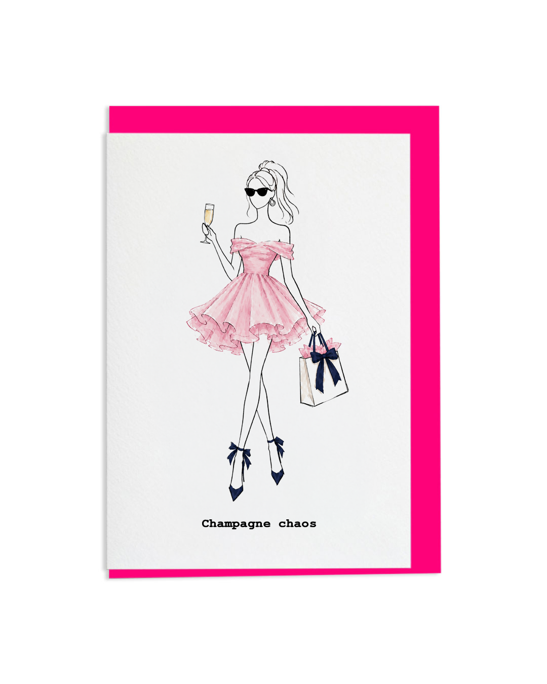 "Champagne Chaos" A6 Greetings Card