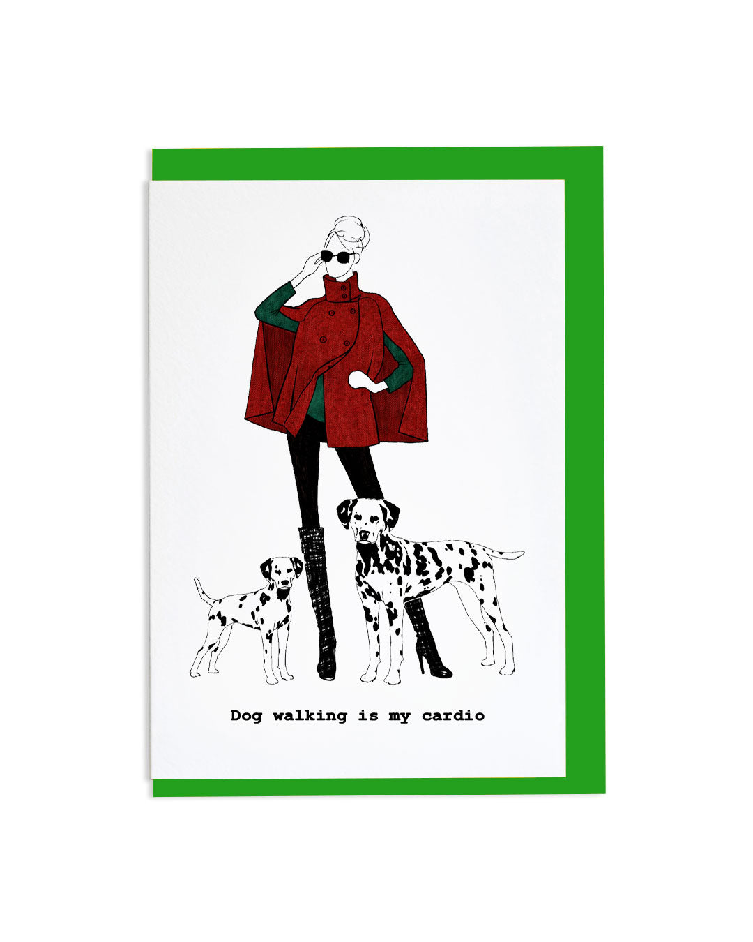 "Dog Walking Is My Cardio" A6 Greetings Card