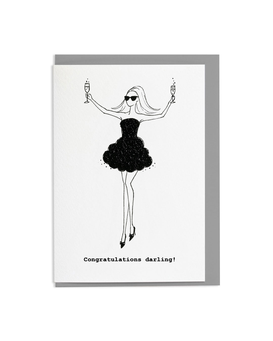 "Congratulations Darling" A6 Greetings Card