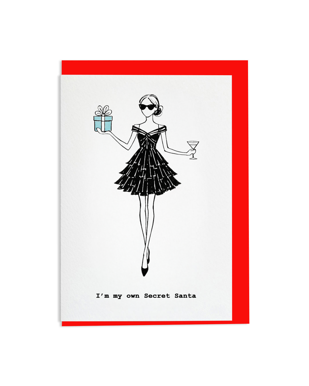 "Secret Santa" A6 Greetings Card