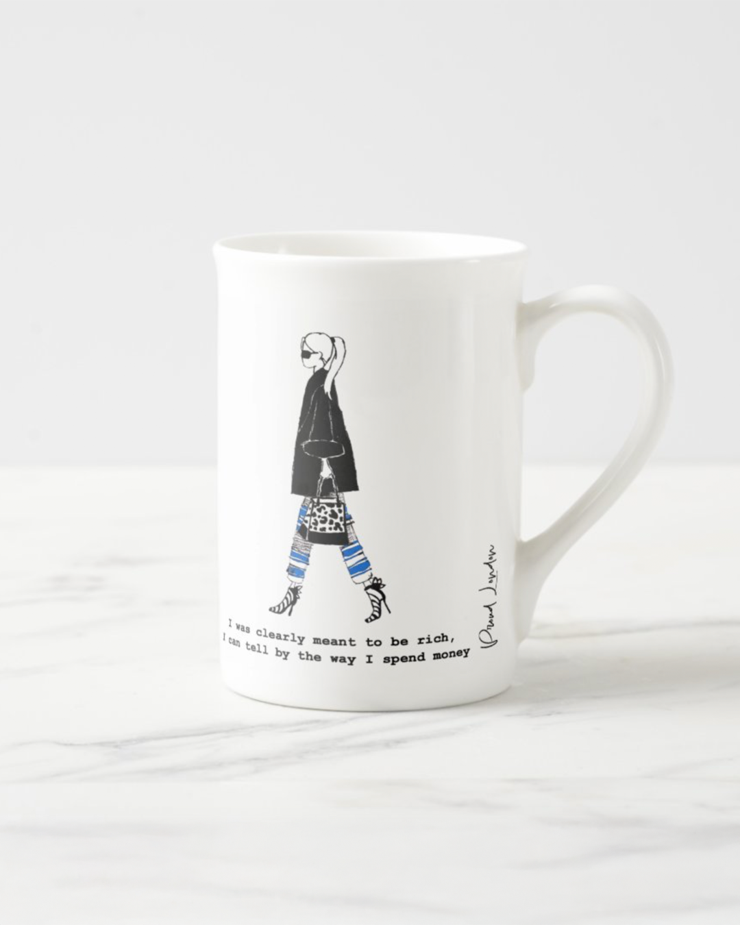 2 "Meant To Be Rich" Bone China Mugs