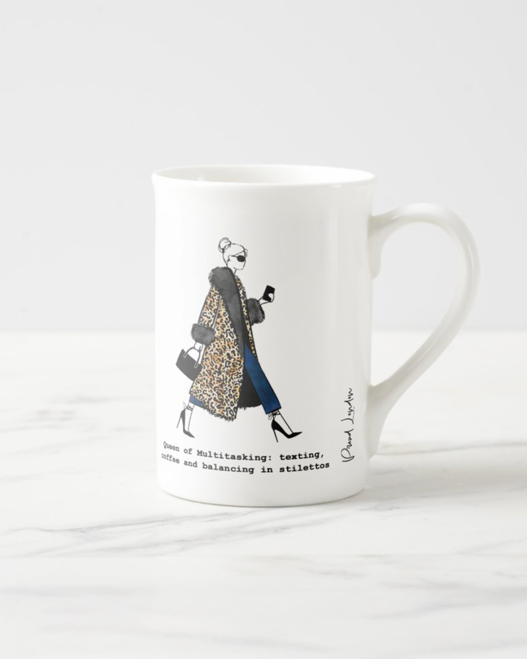 "Queen Of Multitasking" Bone China Mug