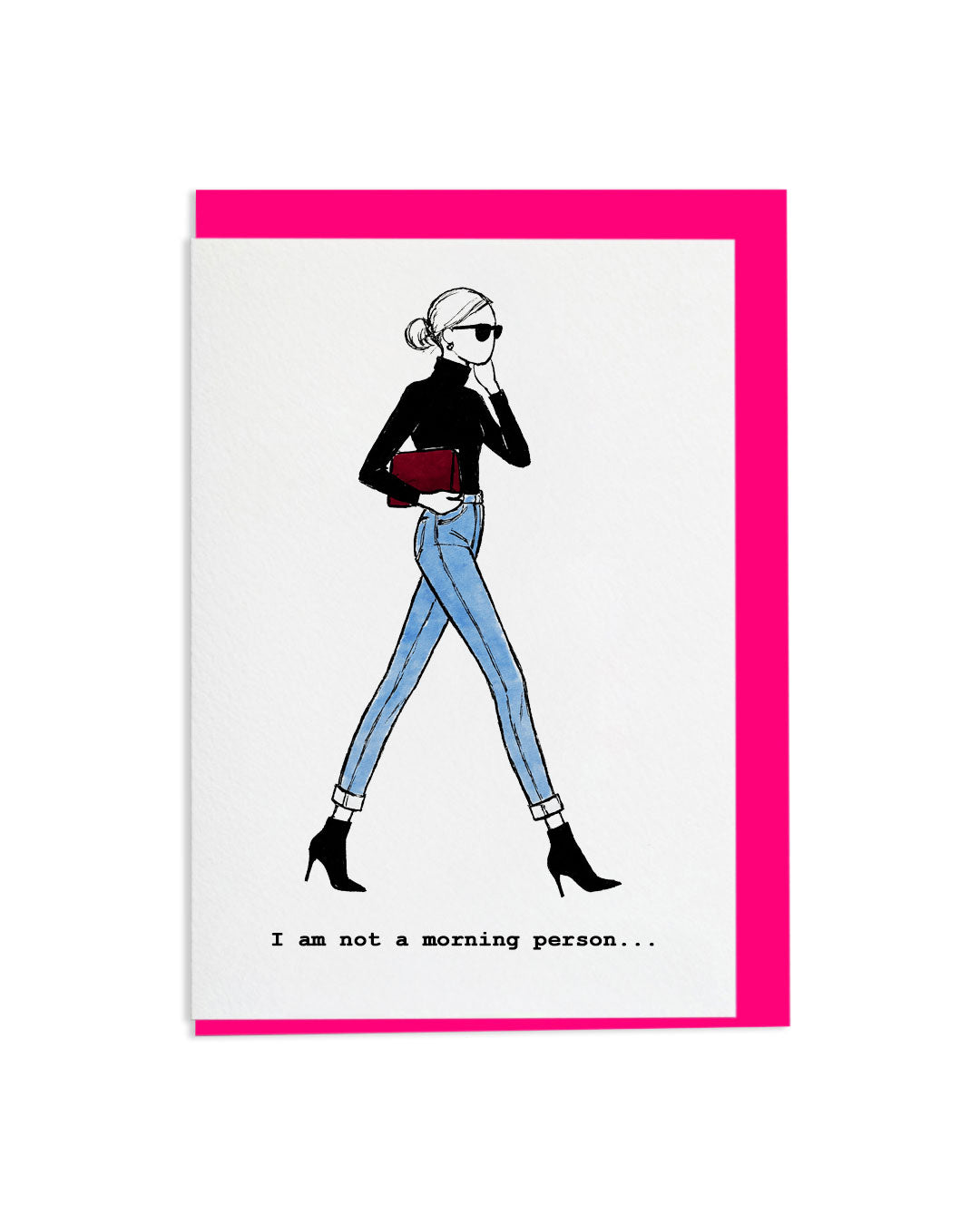 "I Am Not A Morning Person" A6 Greetings Card