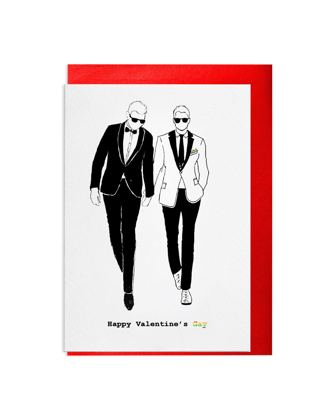 "Happy Valentine's Gay (Men)" A6 Greetings Card