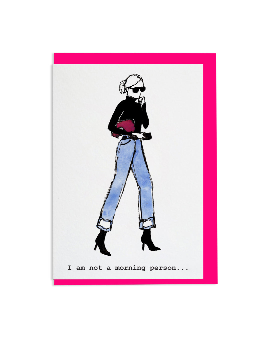 "I Am Not A Morning Person" A6 Greetings Card