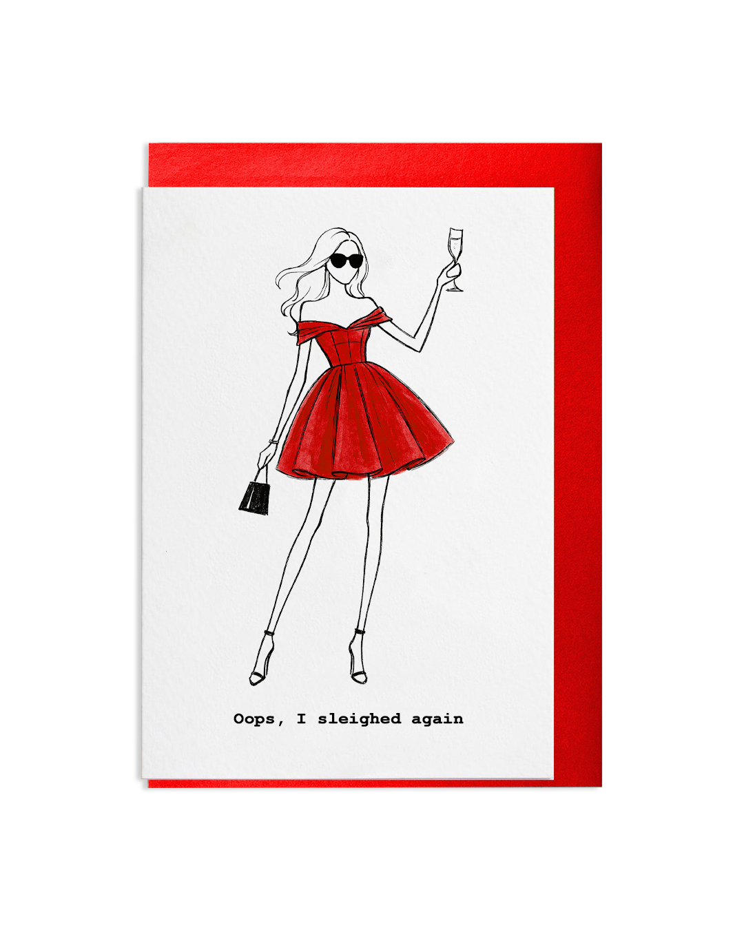 "Oops, I Sleighed Again" A6 Greetings Card