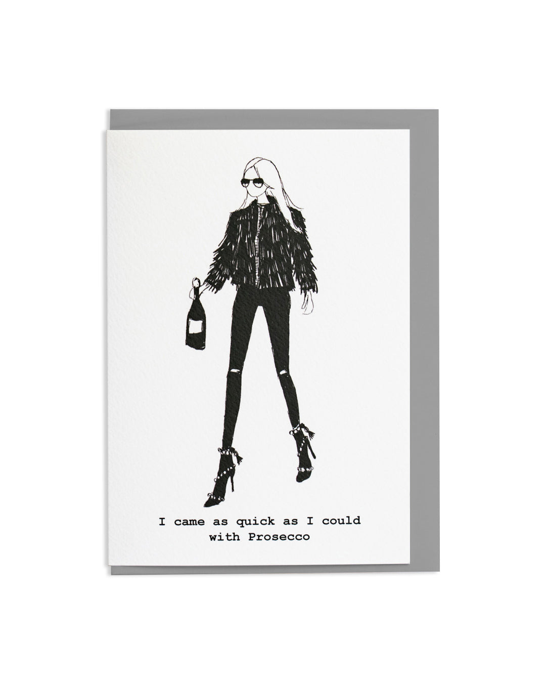 "Came With Prosecco" A6 Greetings Card