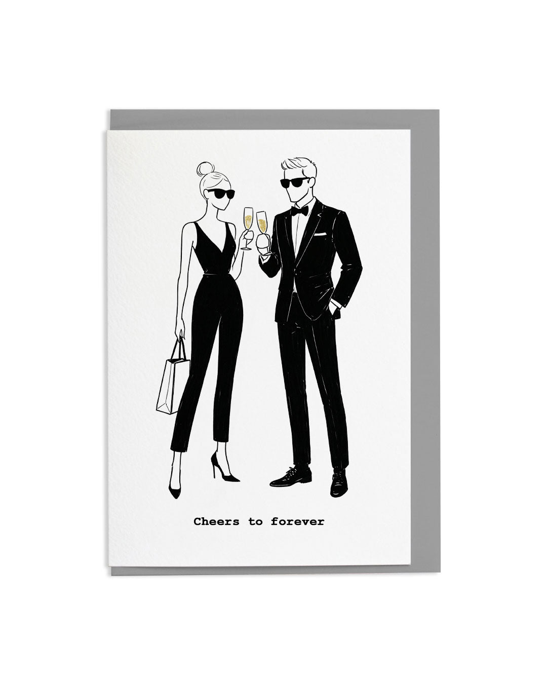 "Cheers To Forever" A6 Greetings Card