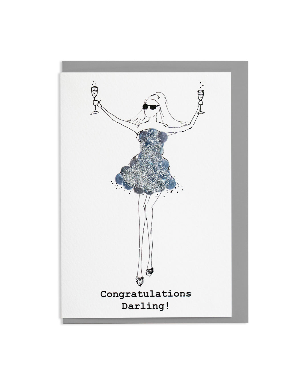 "Congratulations Darling" A6 Greetings Card