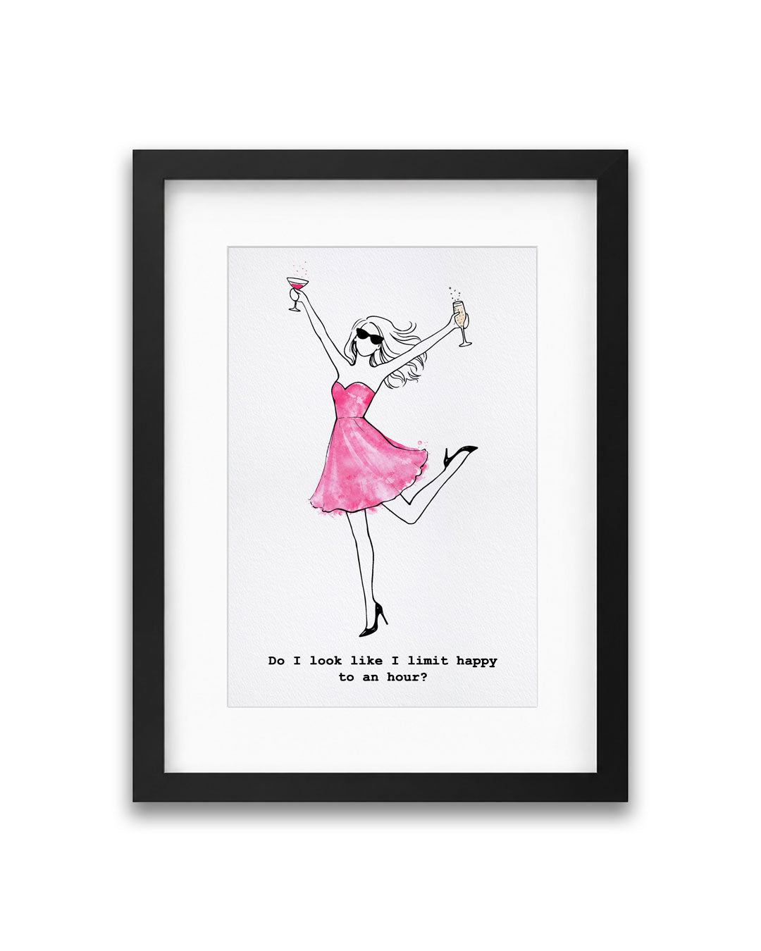 "Happy Hour" Framed A4 Print