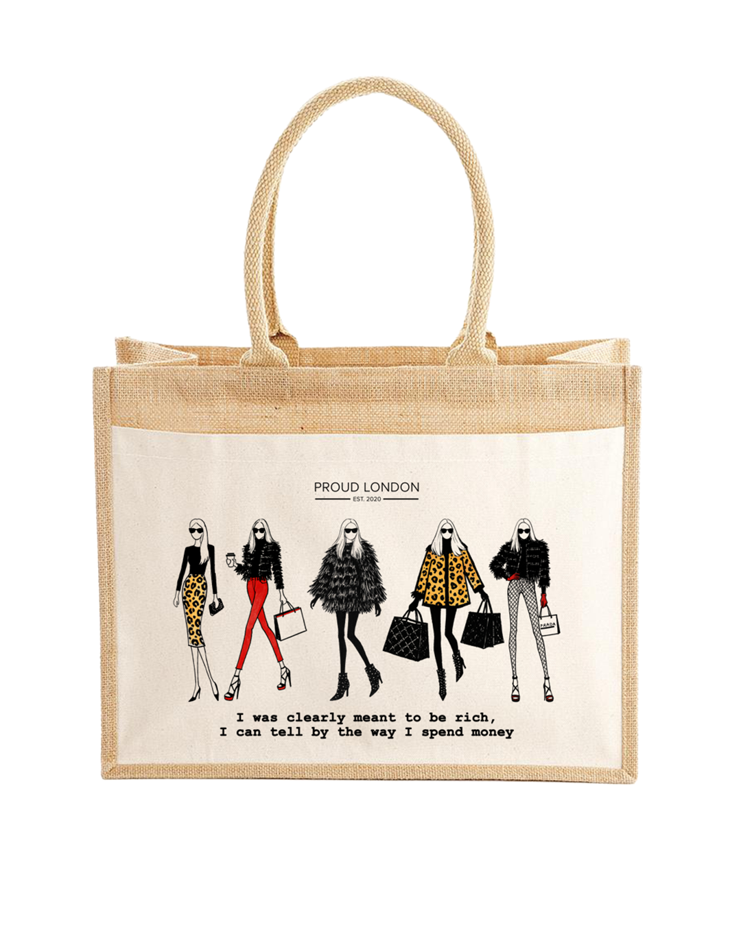 "Meant To Be Rich" Jute Shopping Bag