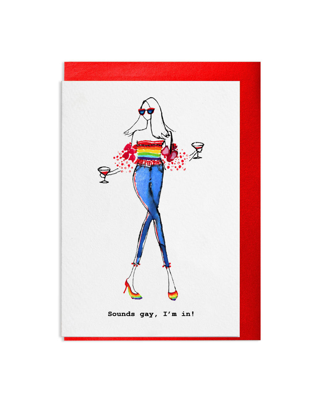 "Sounds Gay, I'm In!" A6 Greetings Card