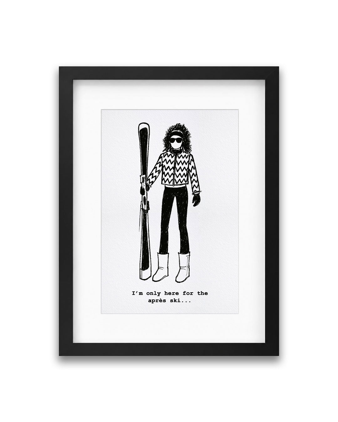 "#aprèsski" Framed A4 Print
