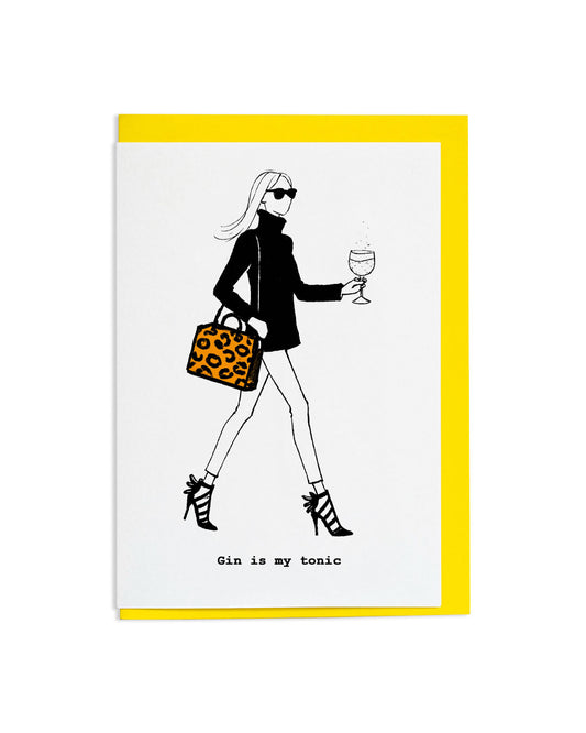 "Gin Is My Tonic" A6 Greetings Card