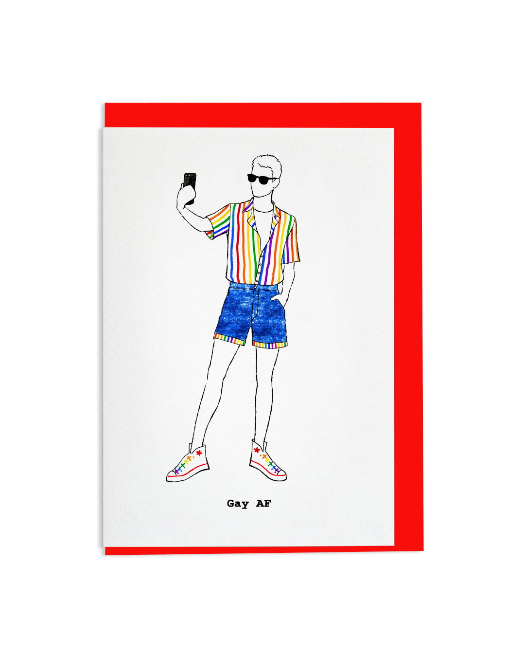 "Gay AF" A6 Greetings Card