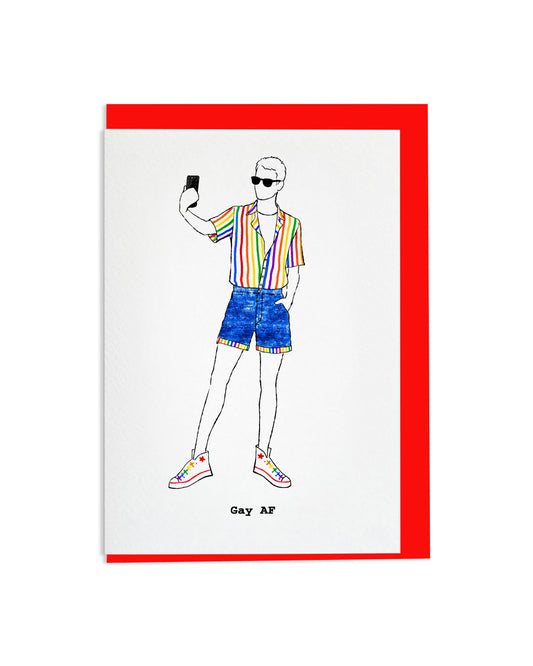 "Gay AF" A6 Greetings Card