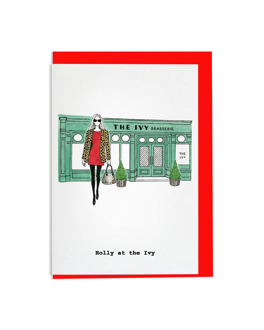 "Holly At The Ivy" A6 Greetings Card
