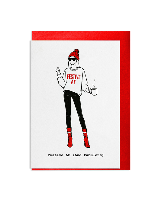 6 "Festive AF" A6 Greetings Cards
