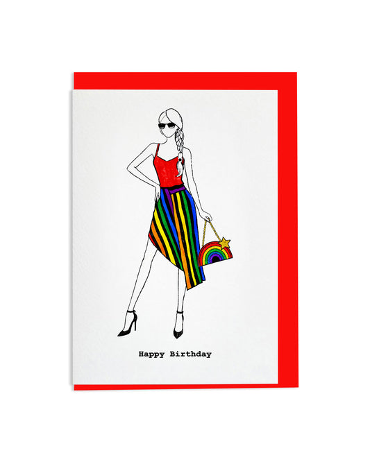 "Happy Birthday" A6 Greetings Card