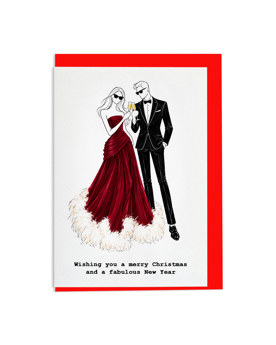 "Merry Christmas And A Fabulous New Year" A6 Greetings Card