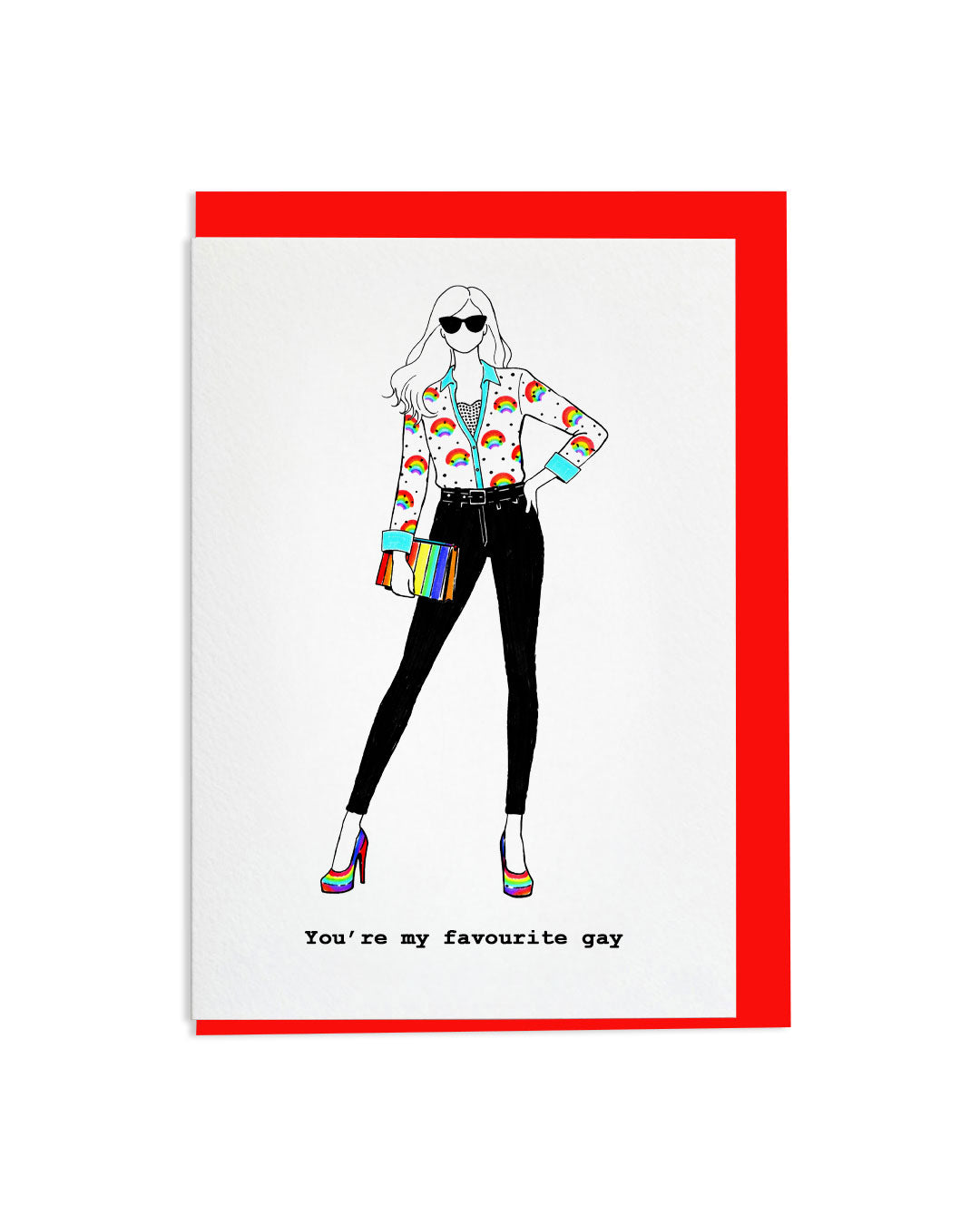 "You're My Favourite Gay (Woman)" A6 Greetings Card