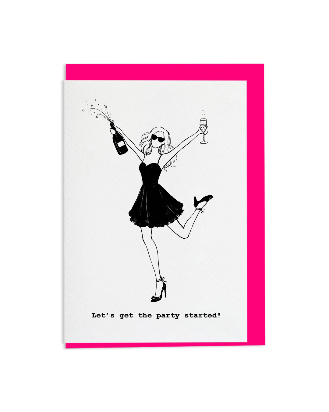 "Let's Get The Party Started" A6 Greetings Card