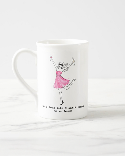 "Happy Hour" Bone China Mug
