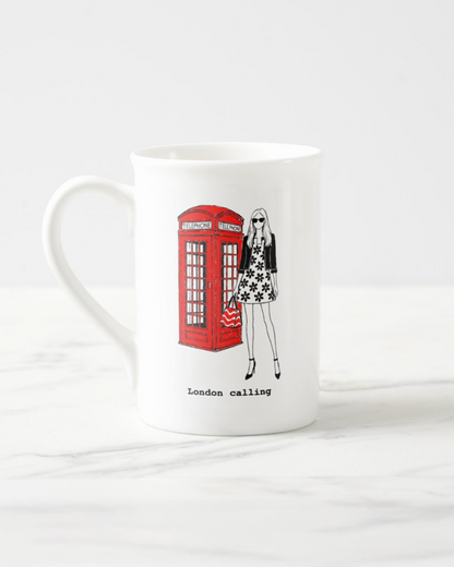 2 "London Calling" Bone China Mugs