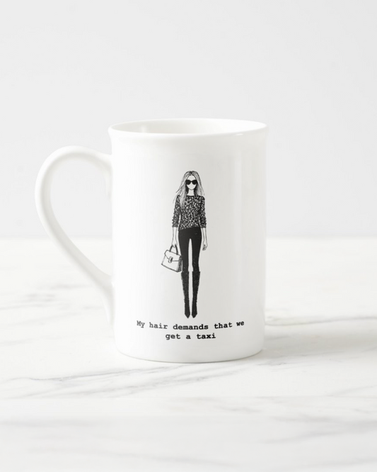 2 "Hair" Bone China Mugs
