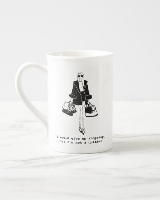2 "I'm Not A Quitter" Bone China Mugs