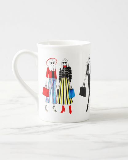 2 "Retail Therapy" Bone China Mugs