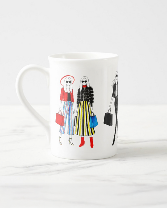 2 "Retail Therapy" Bone China Mugs