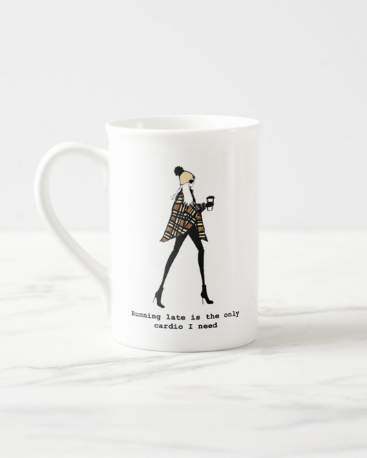 2 "Running Late" Bone China Mugs