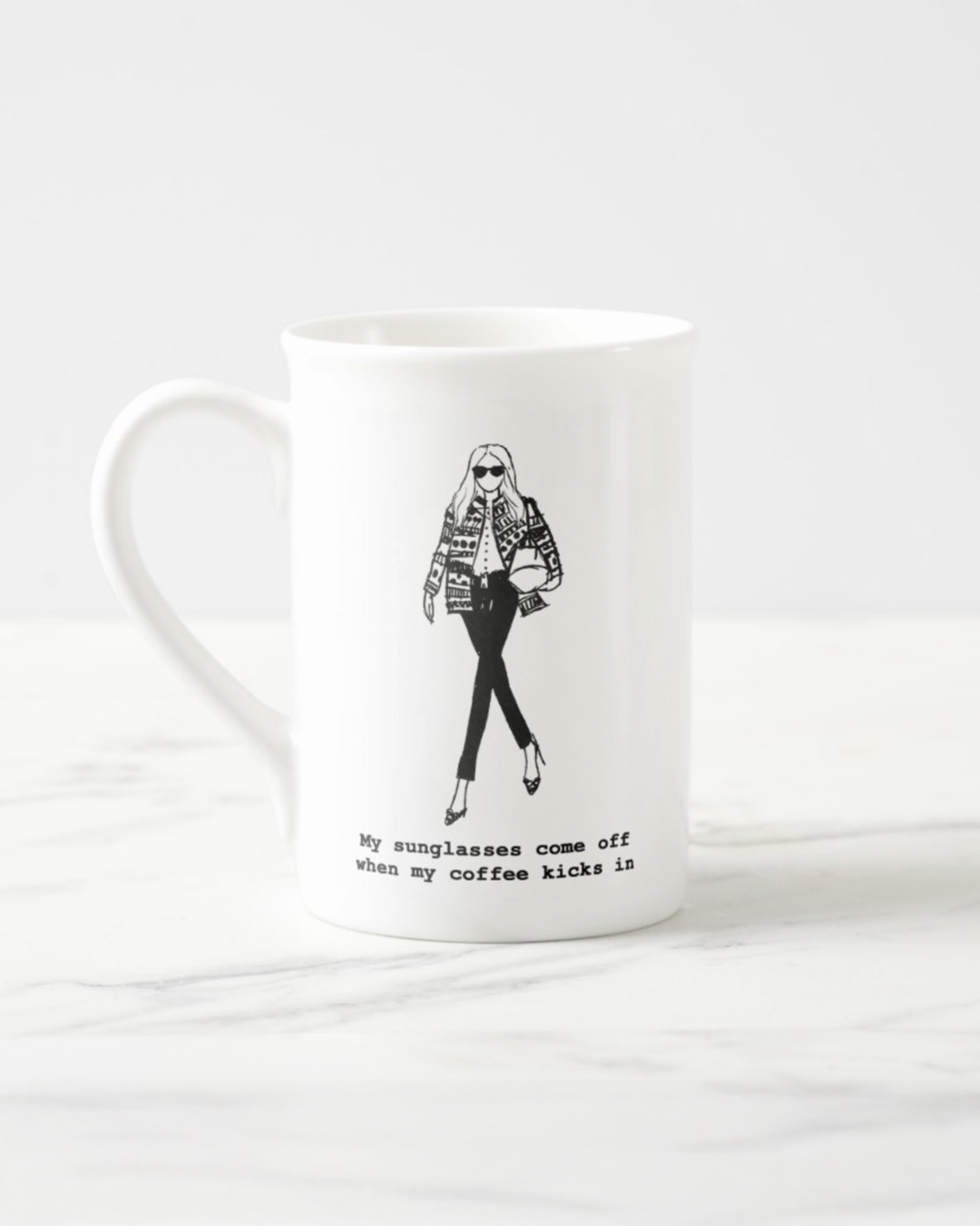 2 "Coffee" Bone China Mugs