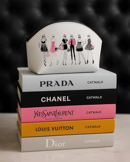 "Here Come The Girls" Curved Makeup Bag