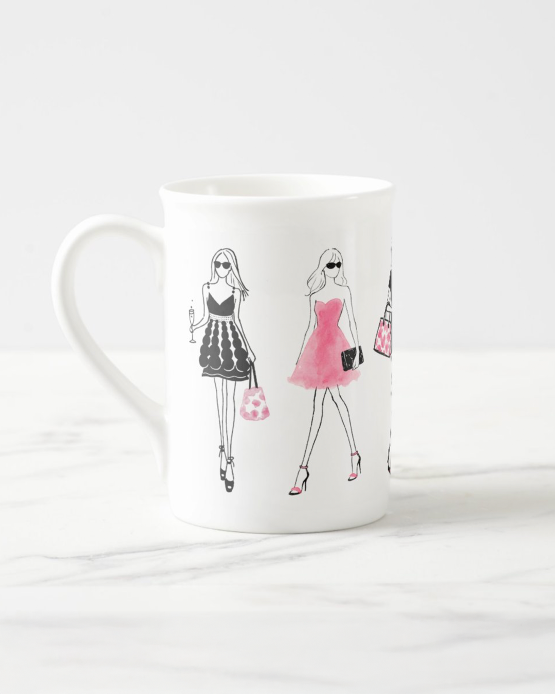 2 "Hear Come The Girls" Bone China Mugs