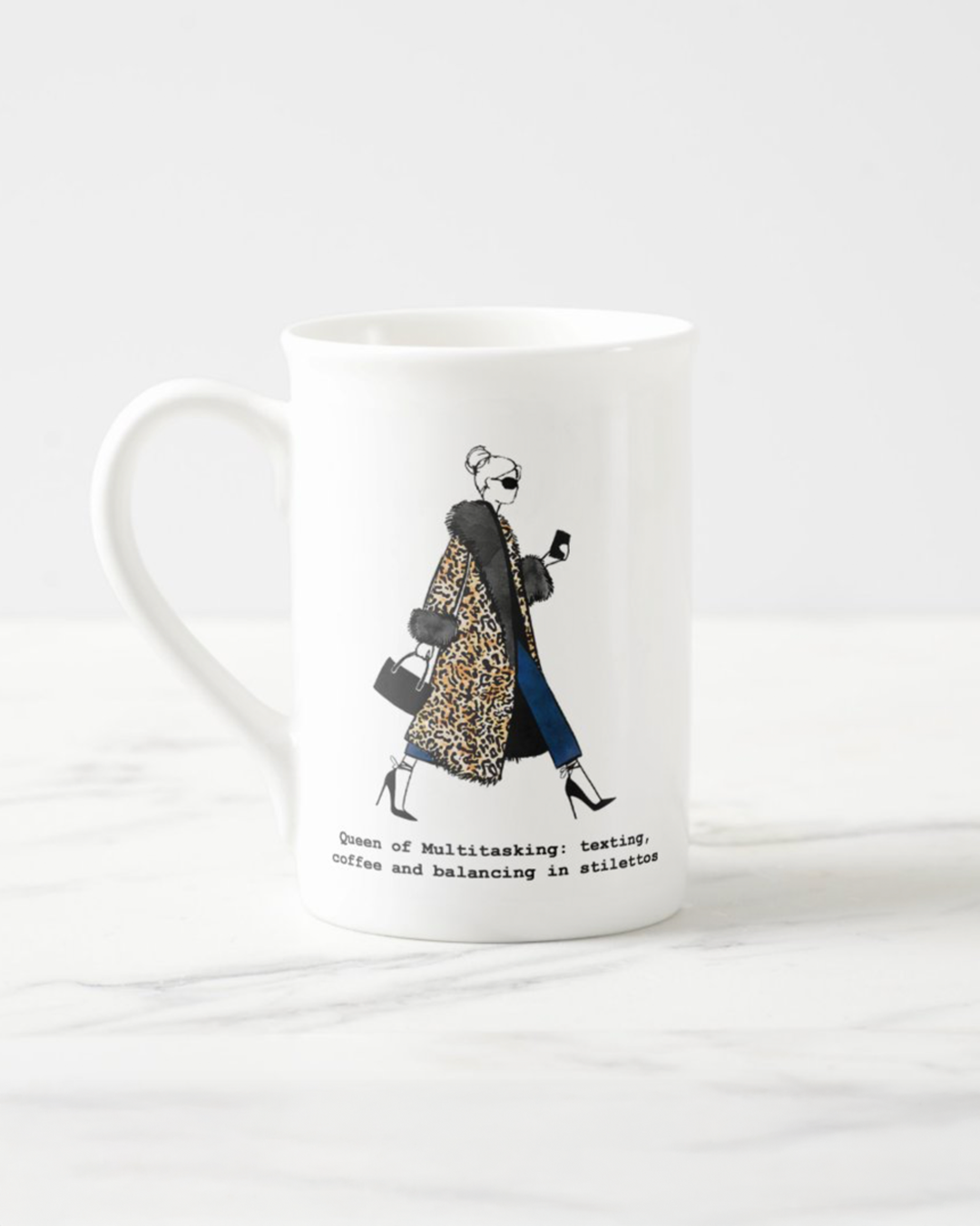 "Queen Of Multitasking" Bone China Mug