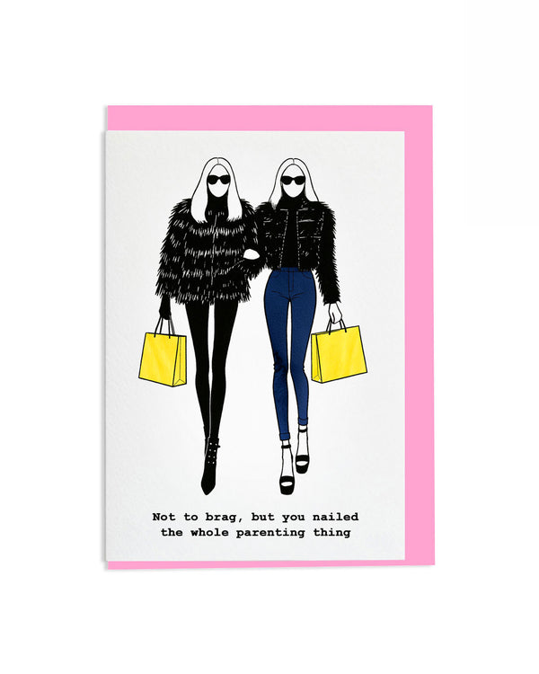 "Nailed The Whole Parenting Thing" A6 Greetings Card