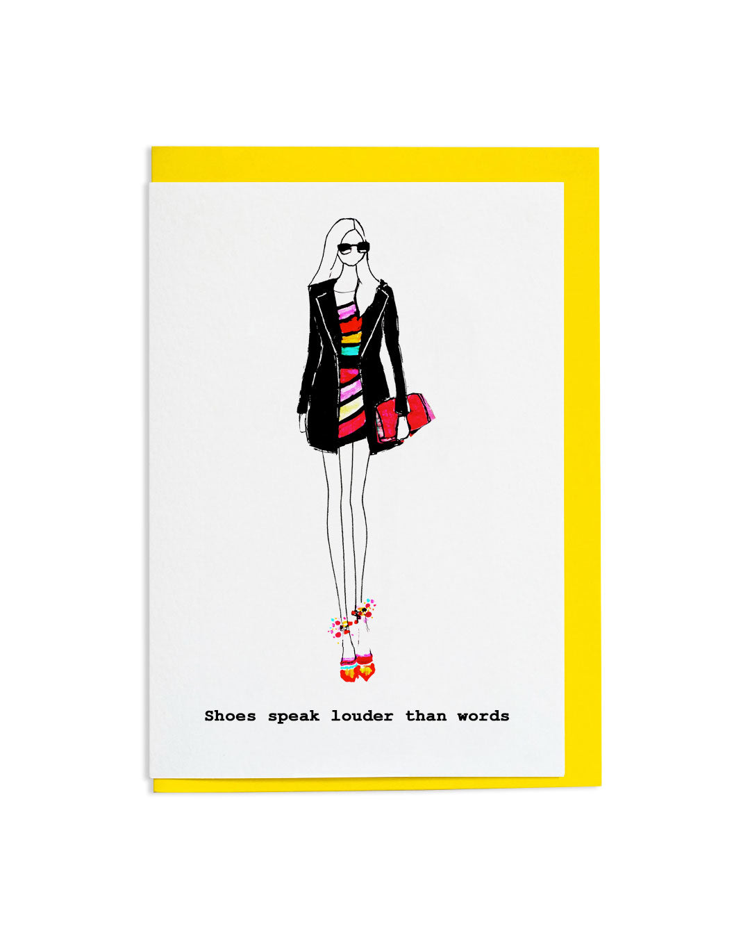 "Shoes Speak Louder Than Words" A6 Greetings Card