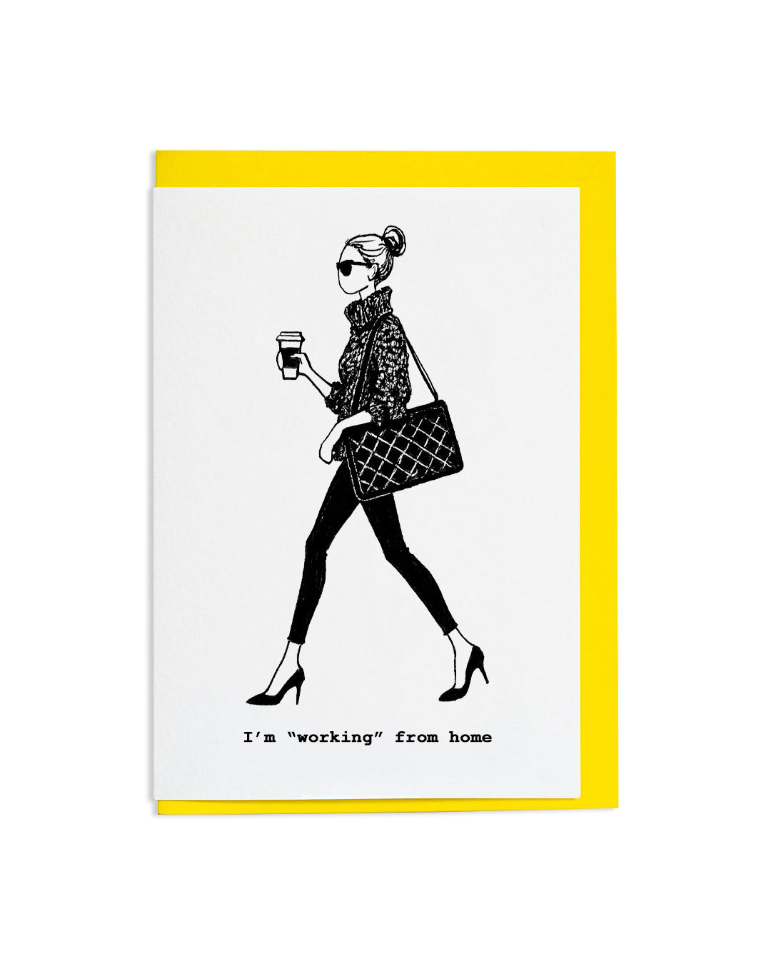 "Working From Home" A6 Greetings Card