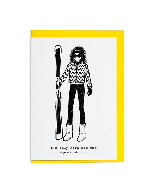 "#aprèsski" A6 Greetings Card