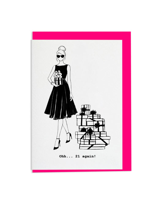 "21 Again" A6 Greetings Card