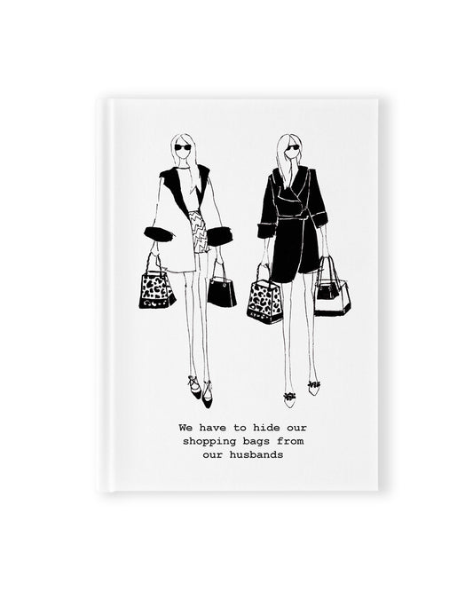 "#shoppingbags" Hardcover Notebook