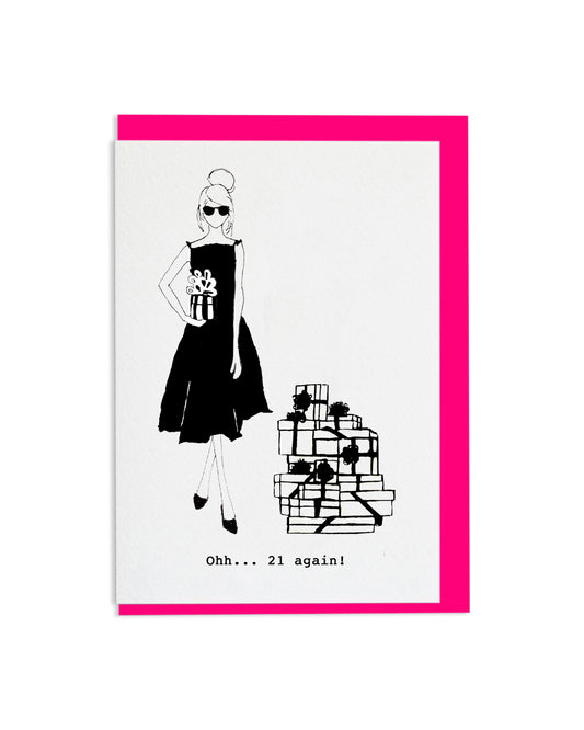 6 "21 Again" A6 Greetings Cards
