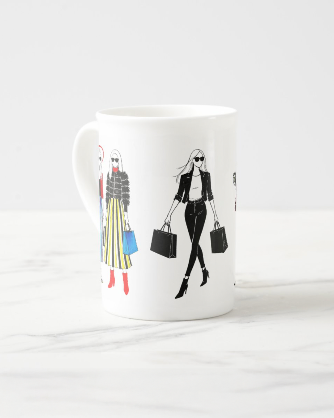 2 "Retail Therapy" Bone China Mugs