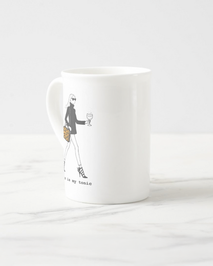 2 "Gin Is My Tonic" Bone China Mugs