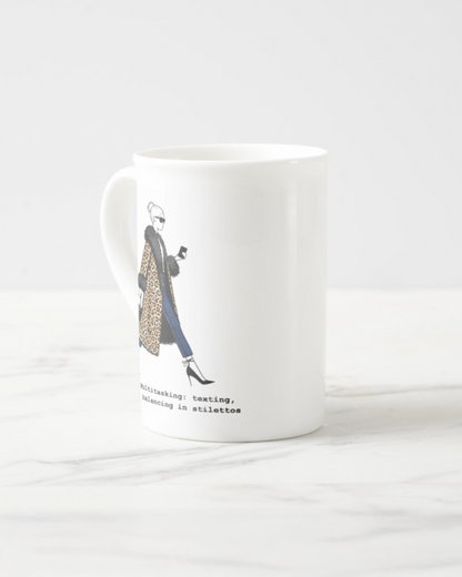 "Queen Of Multitasking" Bone China Mug